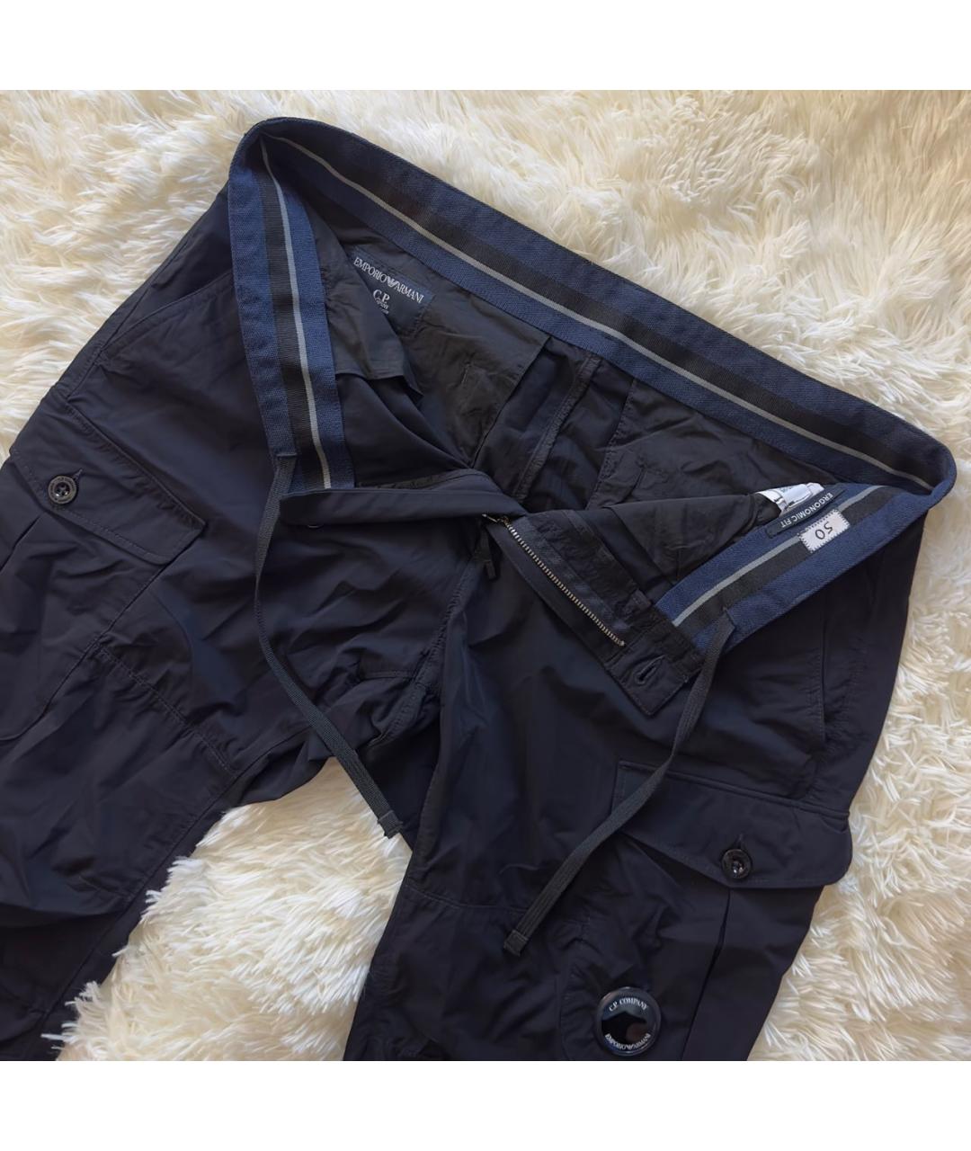 CP COMPANY Темно-синие нейлоновые классические брюки, фото 4