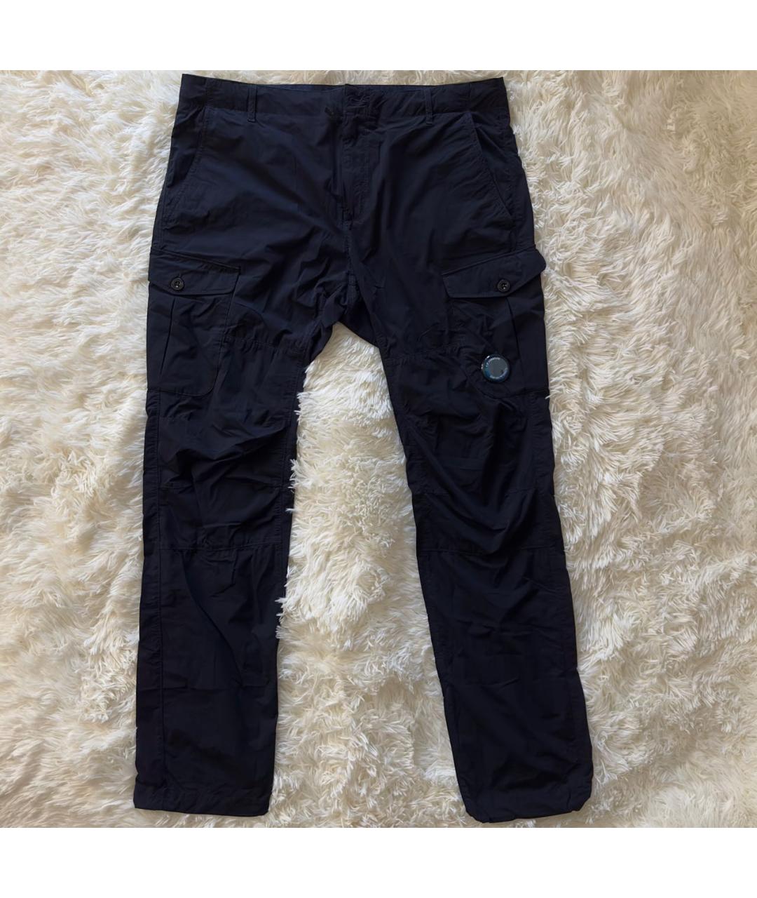 CP COMPANY Темно-синие нейлоновые классические брюки, фото 6
