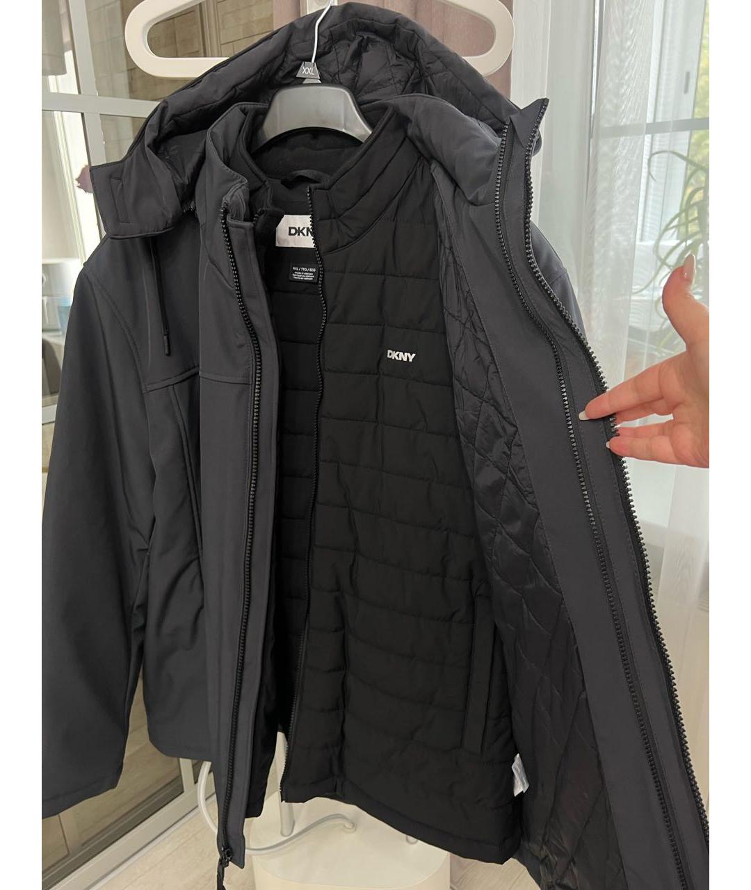 DKNY Синяя полиэстеровая куртка, фото 6