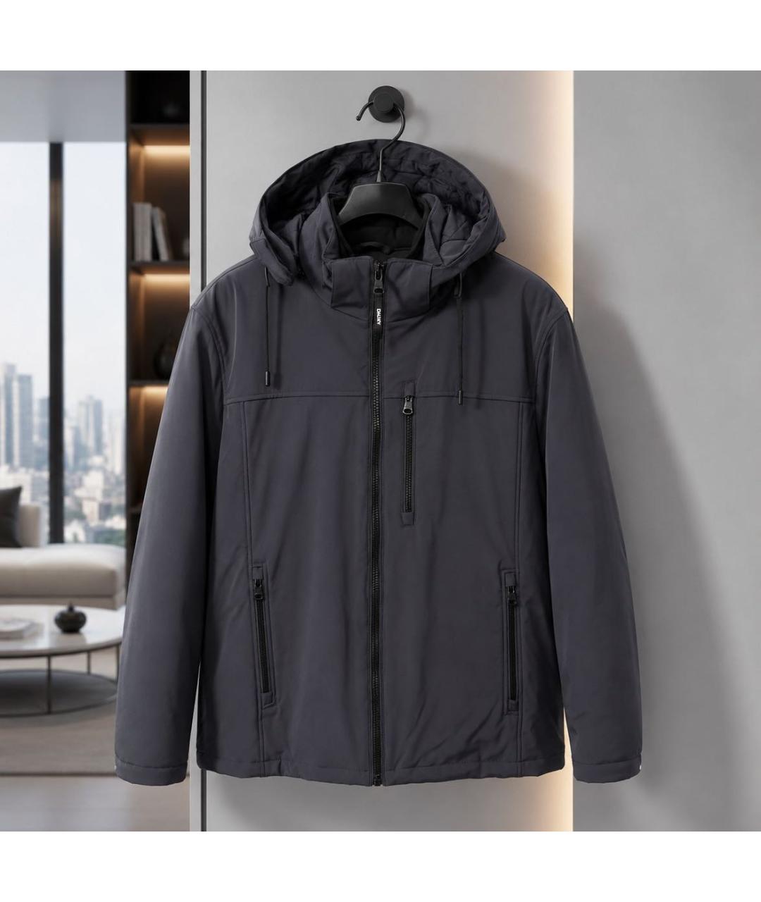 DKNY Синяя полиэстеровая куртка, фото 9