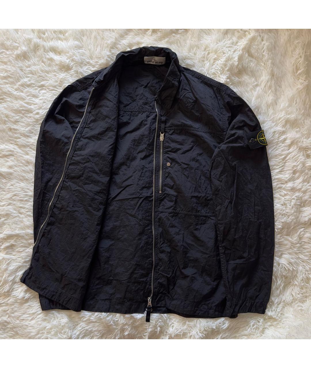 STONE ISLAND Черная нейлоновая куртка, фото 2