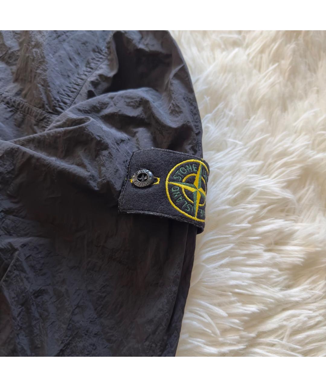 STONE ISLAND Черная нейлоновая куртка, фото 4