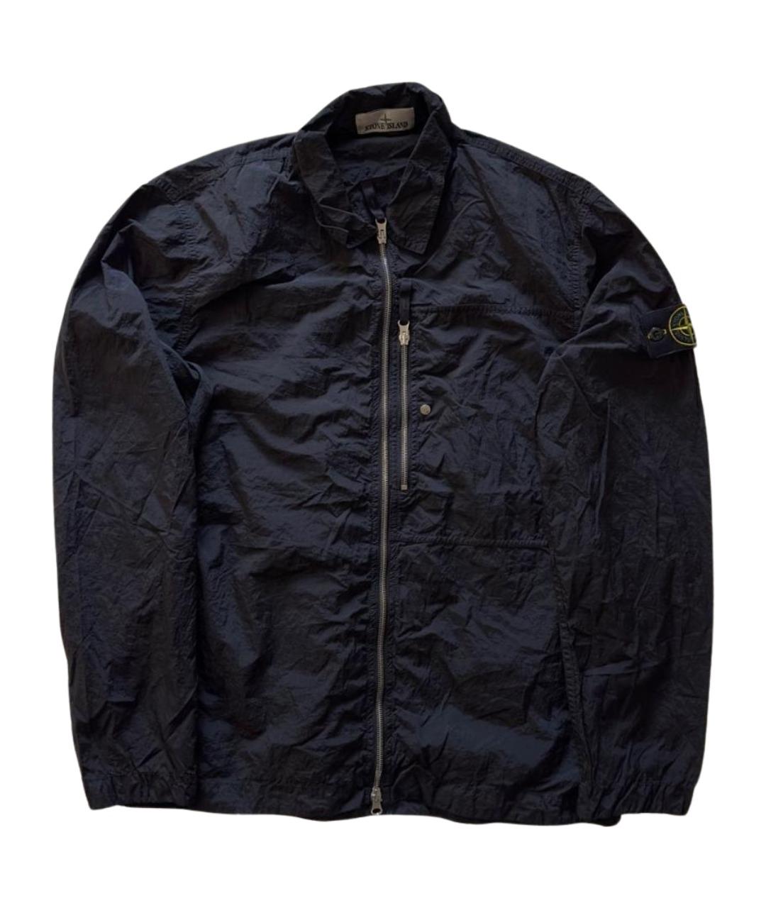 STONE ISLAND Черная нейлоновая куртка, фото 1