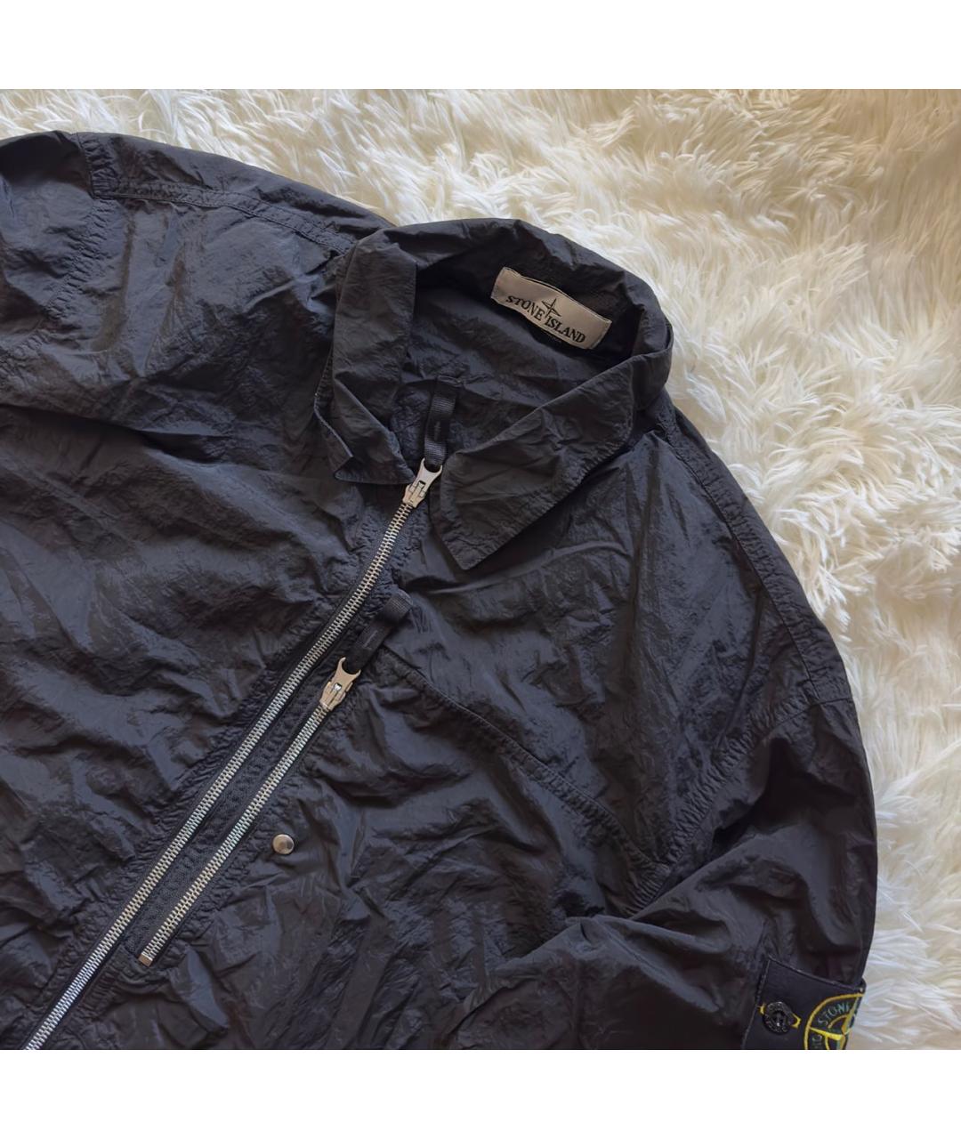 STONE ISLAND Черная нейлоновая куртка, фото 3
