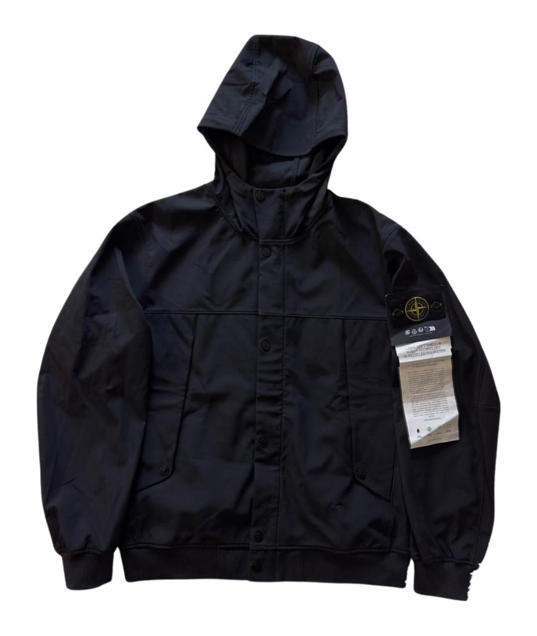 STONE ISLAND Черная полиэстеровая куртка, фото 1