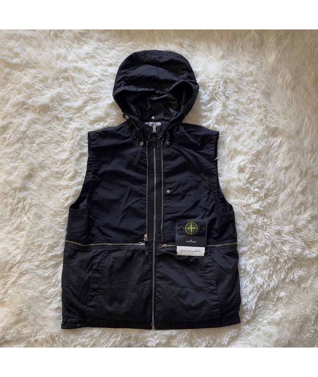 STONE ISLAND Черная нейлоновая куртка, фото 3