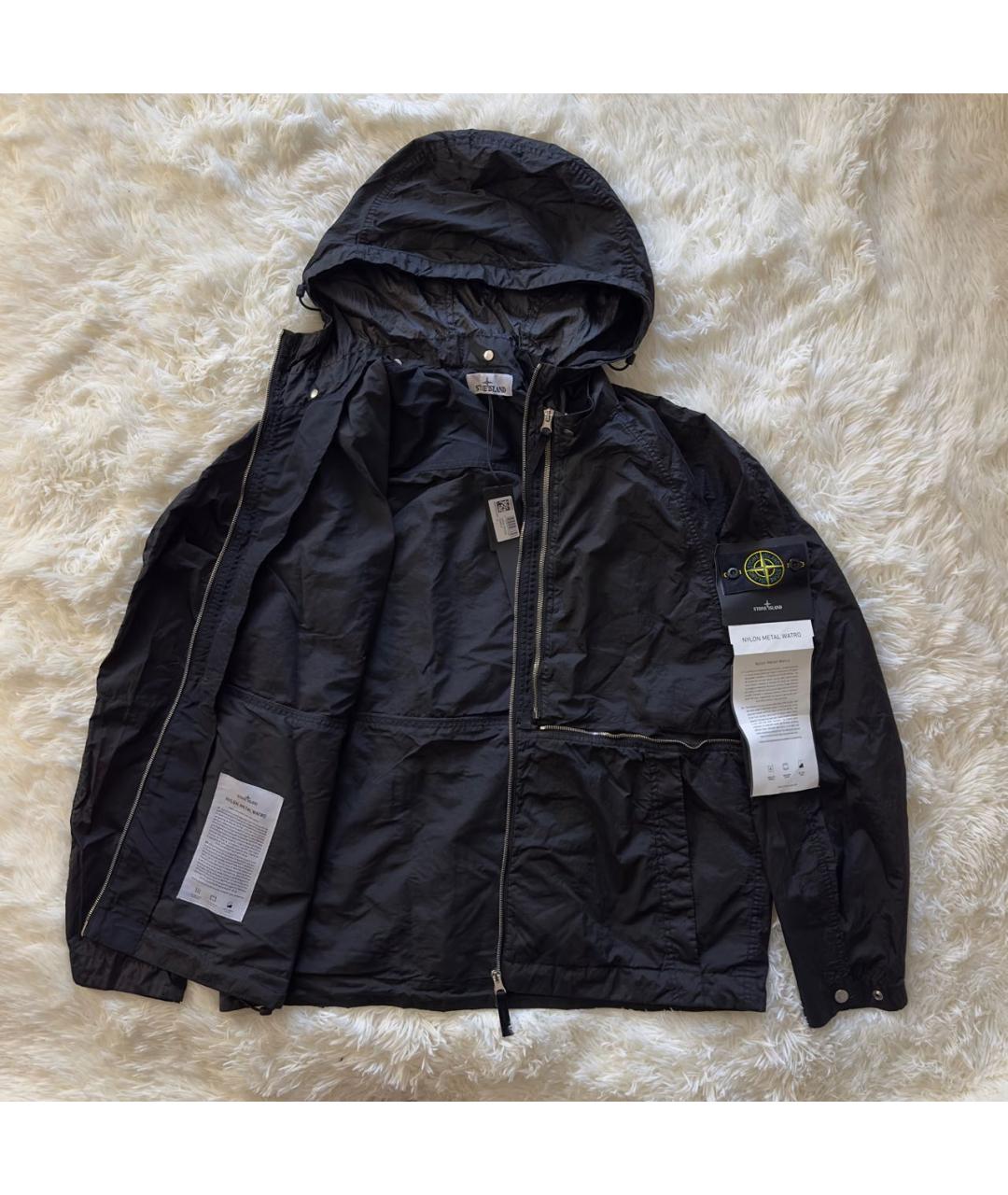 STONE ISLAND Черная нейлоновая куртка, фото 2