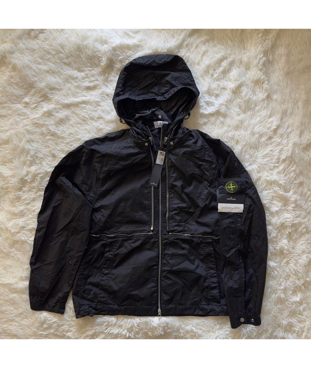 STONE ISLAND Черная нейлоновая куртка, фото 6
