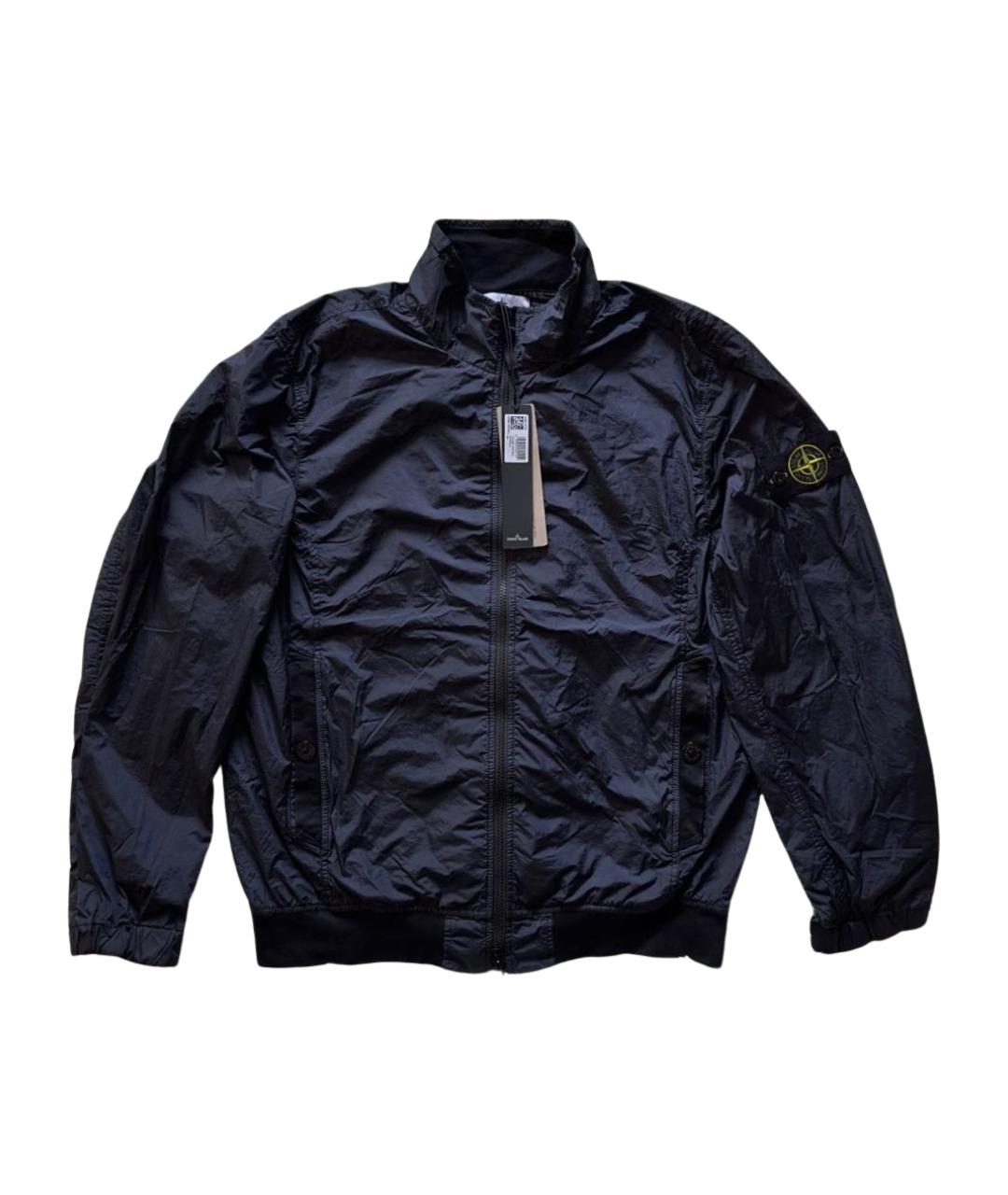 STONE ISLAND Темно-синяя полиамидовая куртка, фото 1