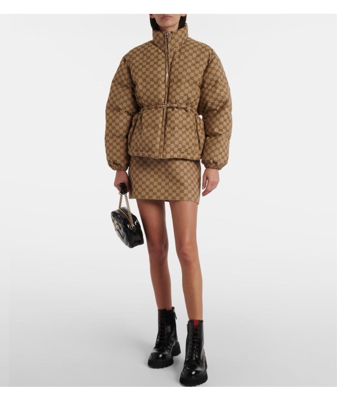 GUCCI Коричневый пуховик, фото 4