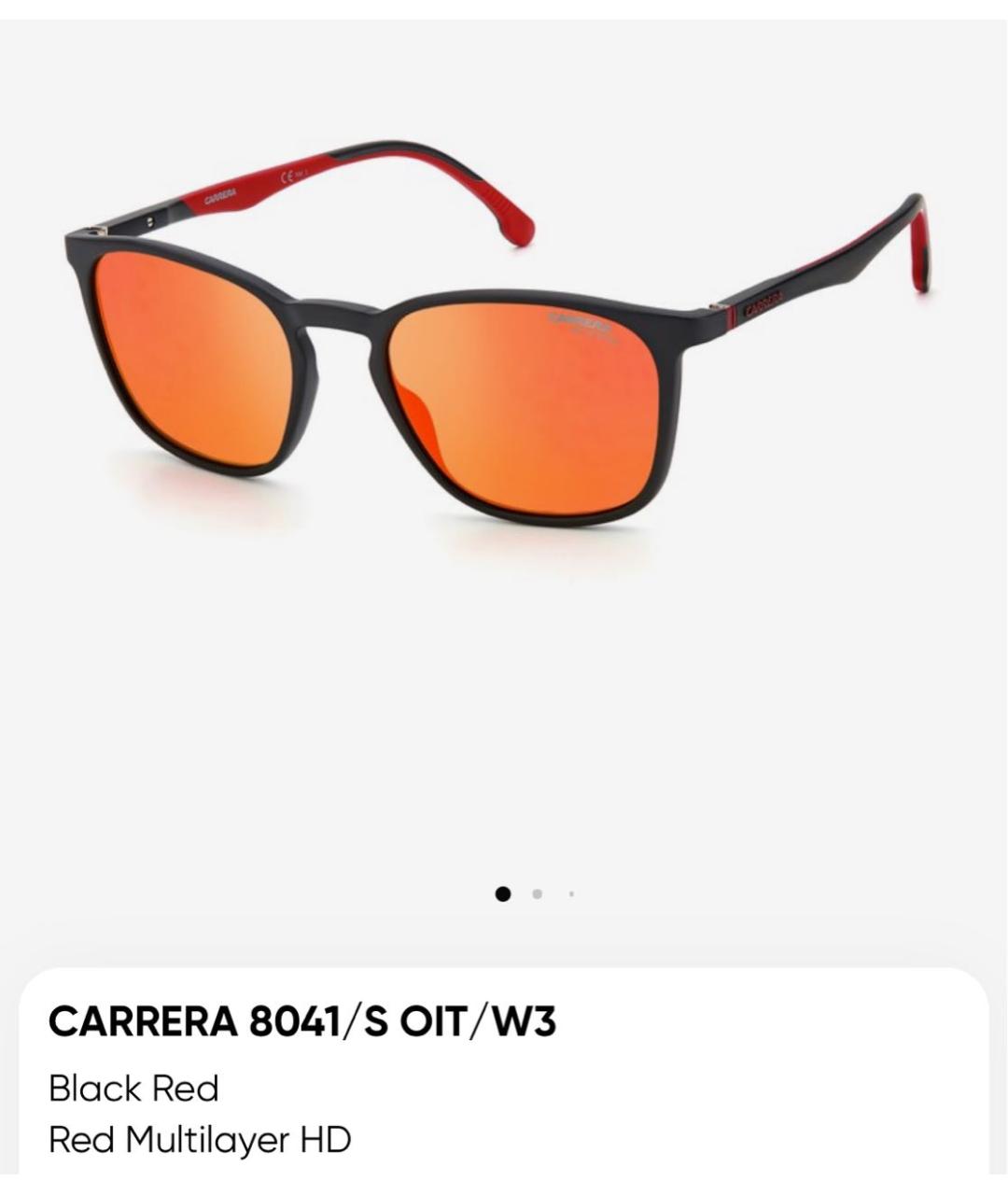 Carrera Оранжевые пластиковые солнцезащитные очки, фото 9