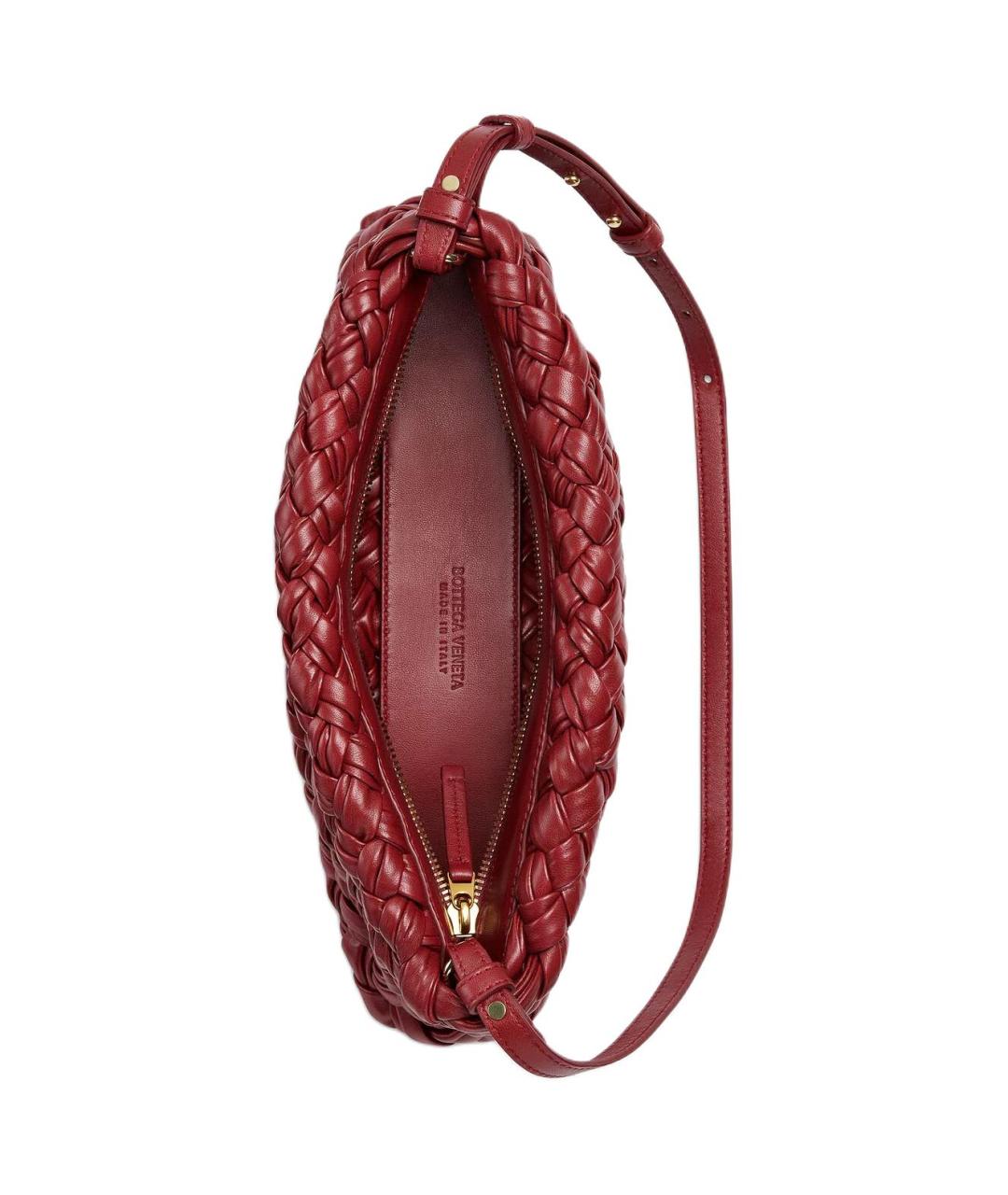 BOTTEGA VENETA Красная кожаная сумка через плечо, фото 3