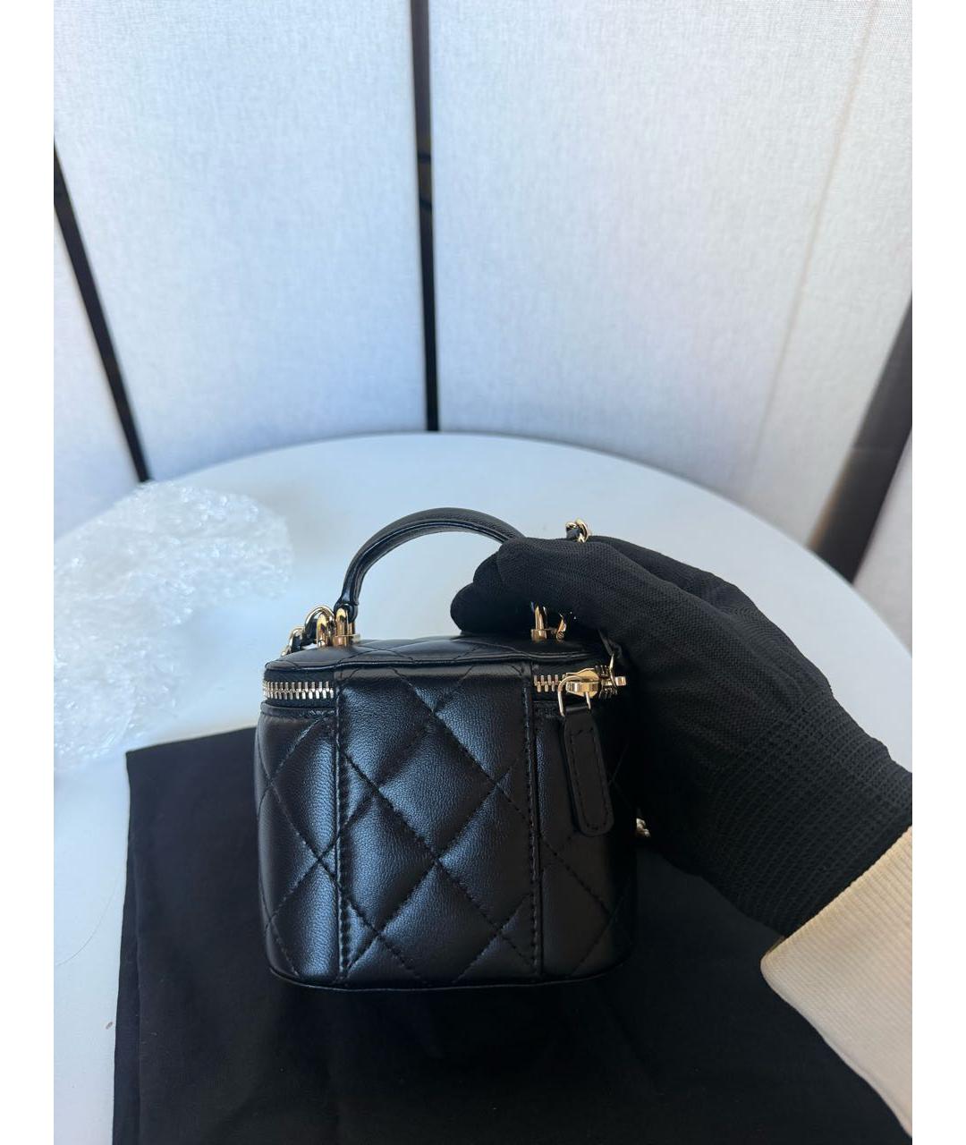 CHANEL Черная кожаная сумка через плечо, фото 3