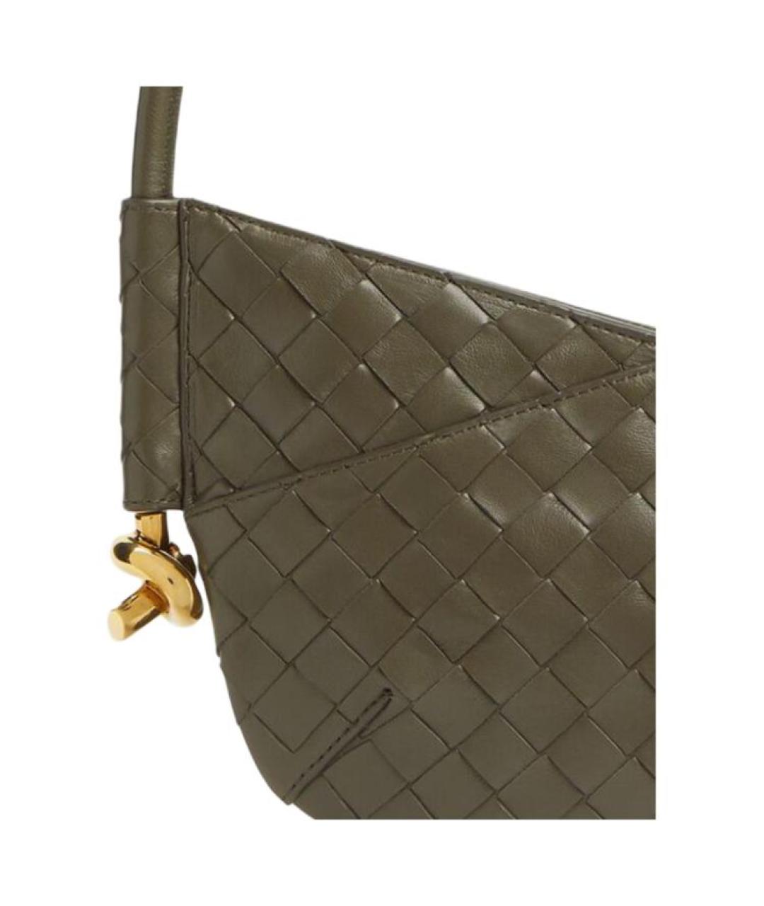 BOTTEGA VENETA Зеленая кожаная сумка через плечо, фото 4