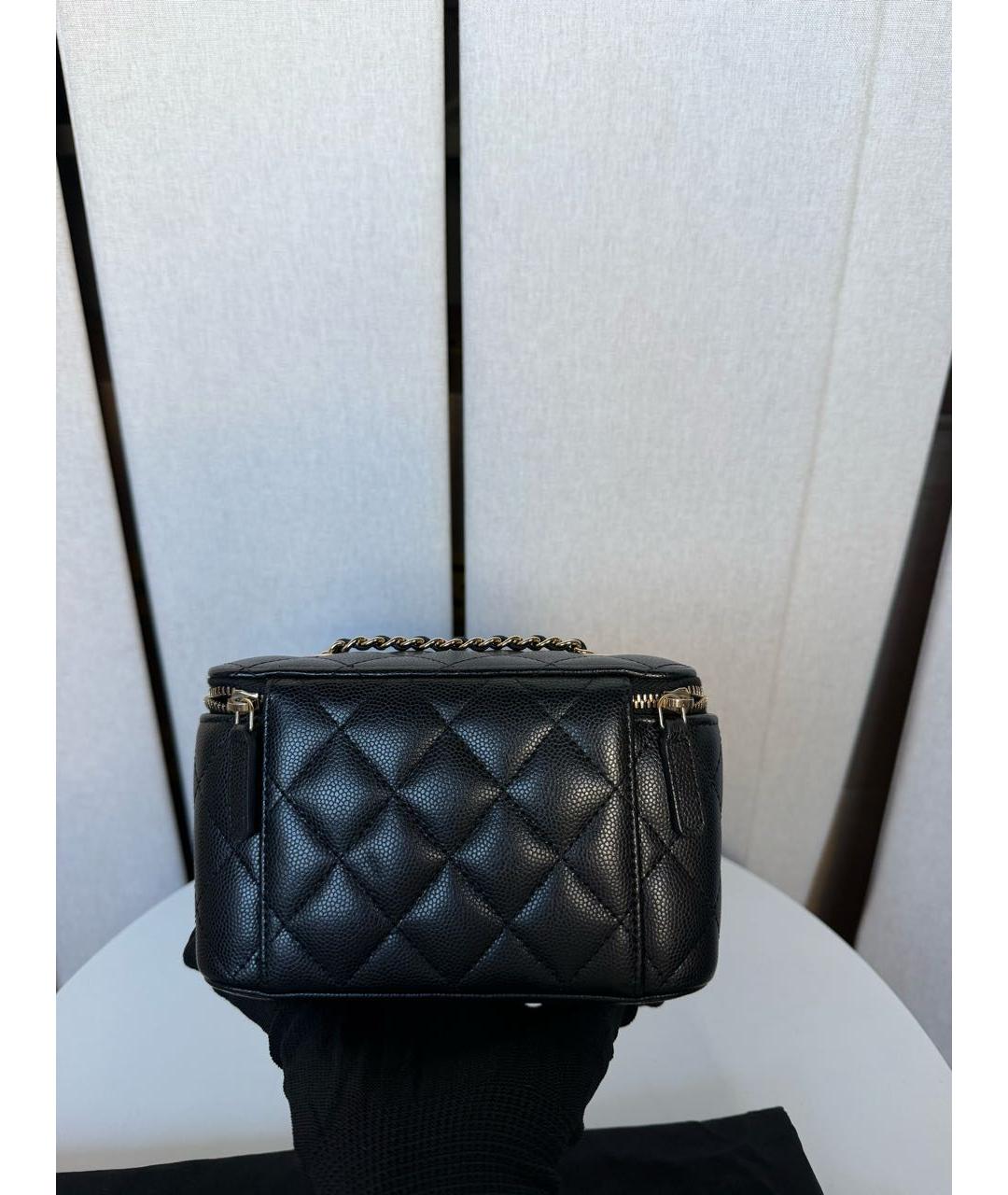 CHANEL Черная кожаная сумка через плечо, фото 3