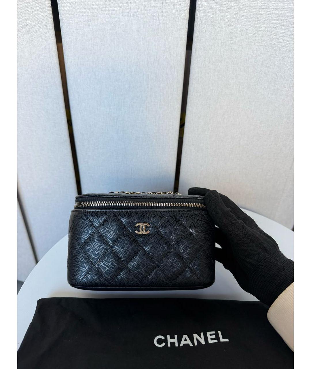 CHANEL Черная кожаная сумка через плечо, фото 2