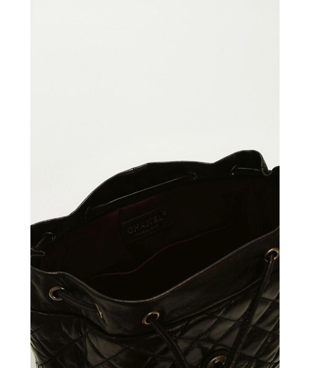 CHANEL PRE-OWNED Черный кожаный рюкзак, фото 7