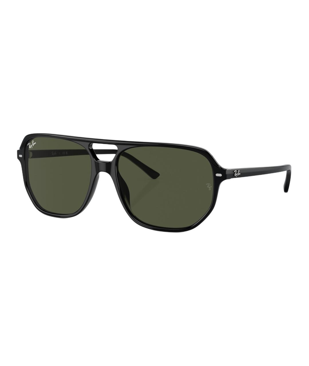 RAY BAN Черные пластиковые солнцезащитные очки, фото 1