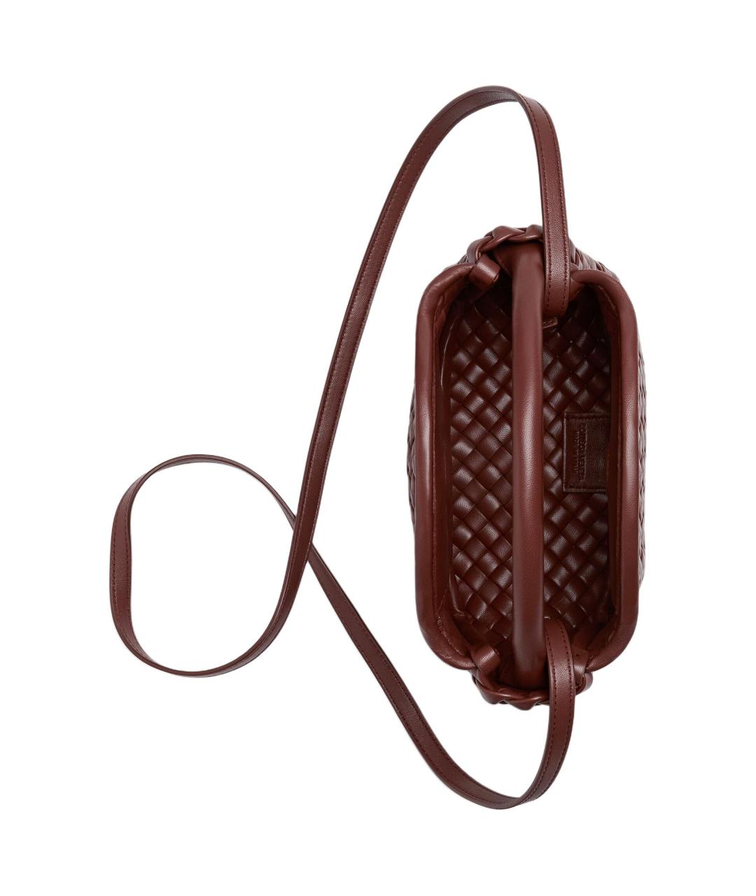 BOTTEGA VENETA Красная кожаная сумка через плечо, фото 4