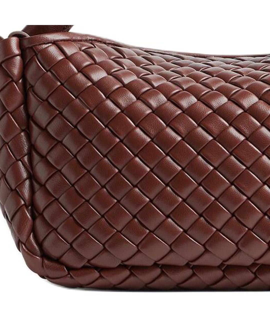 BOTTEGA VENETA Красная кожаная сумка через плечо, фото 5