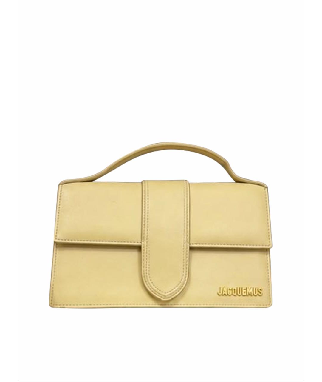 JACQUEMUS Бежевая кожаная сумка через плечо, фото 1