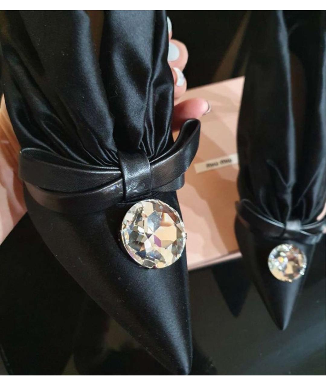 MIU MIU Черные кожаные ботильоны, фото 8