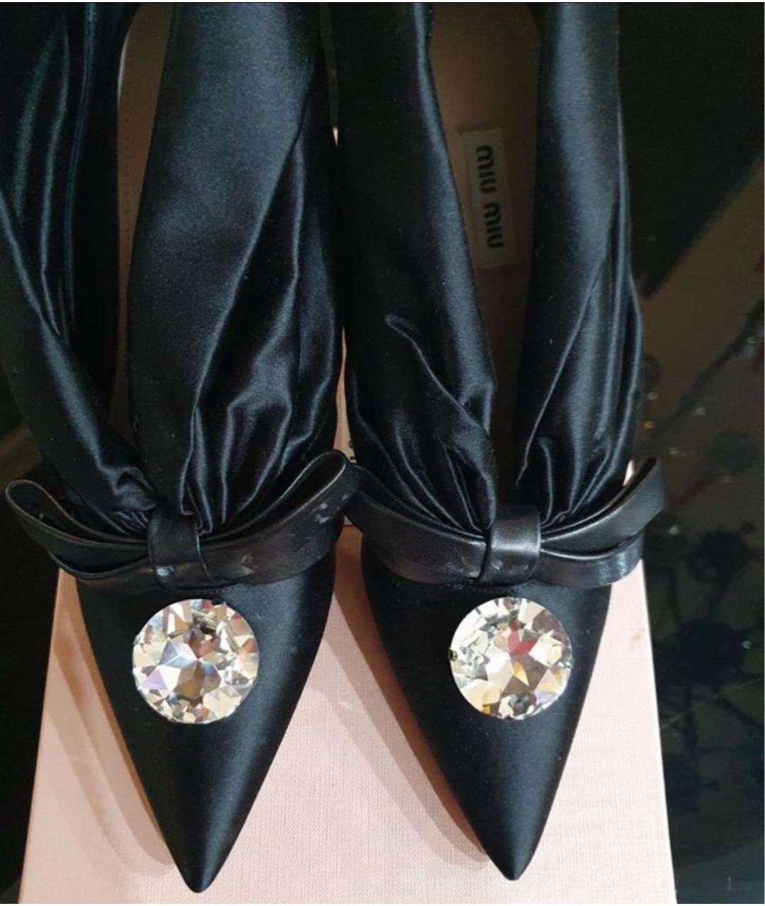 MIU MIU Черные кожаные ботильоны, фото 4