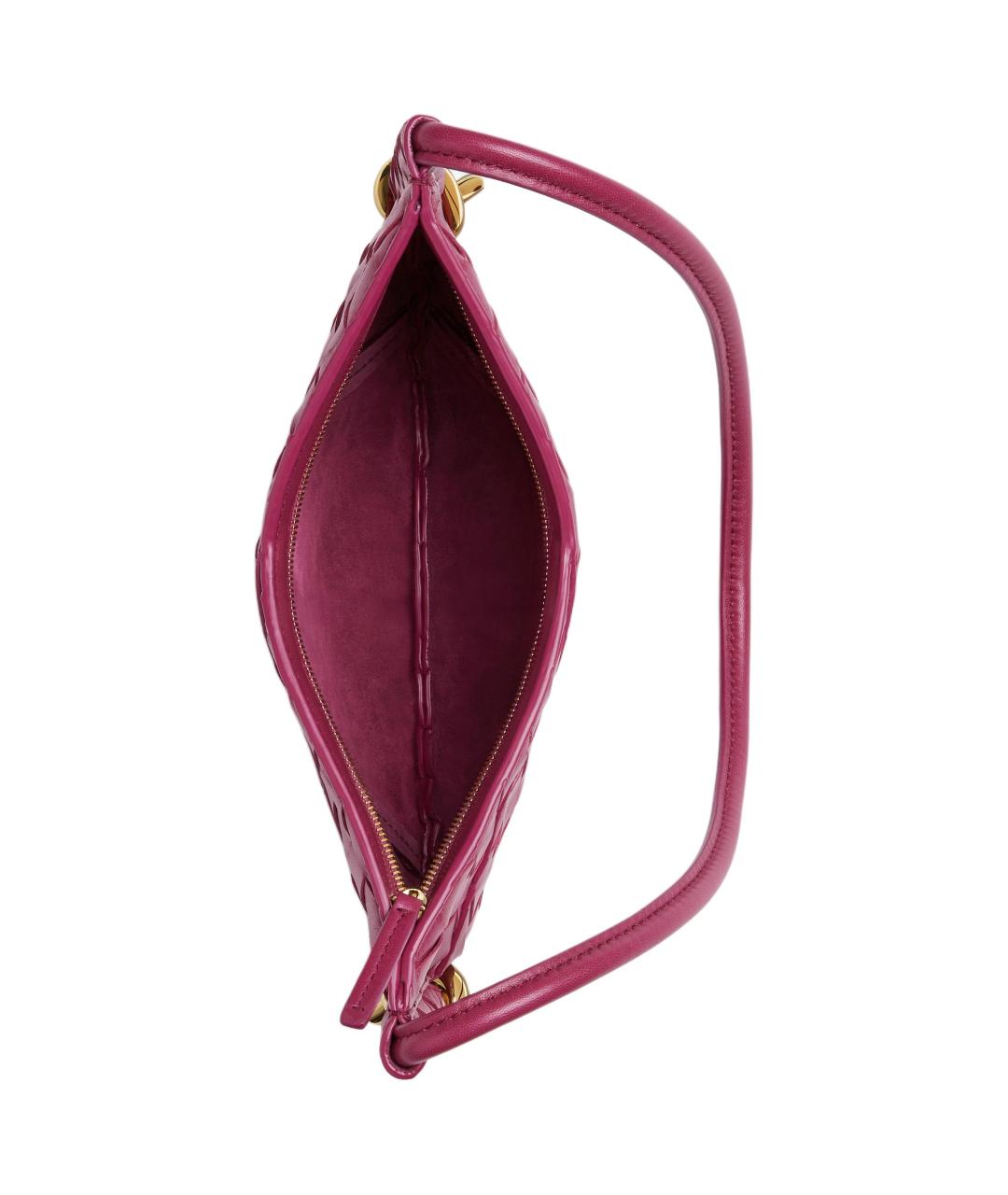 BOTTEGA VENETA Фуксия кожаная сумка через плечо, фото 3