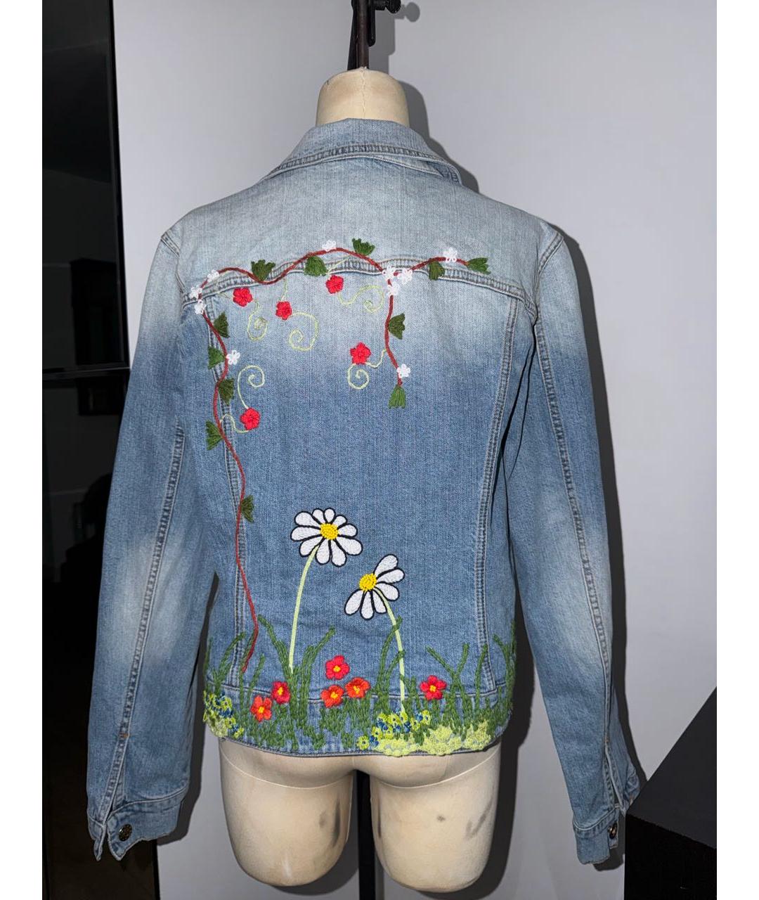 BLUMARINE Голубая хлопковая куртка, фото 2