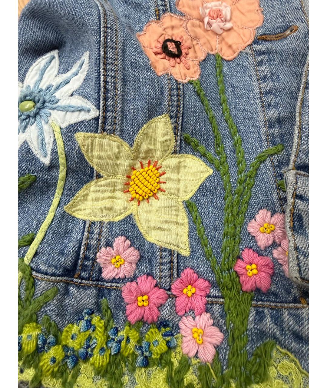 BLUMARINE Голубая хлопковая куртка, фото 7