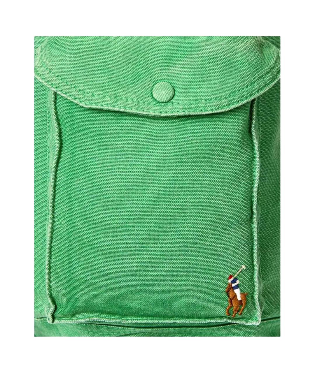 POLO RALPH LAUREN Зеленый хлопковый рюкзак, фото 4