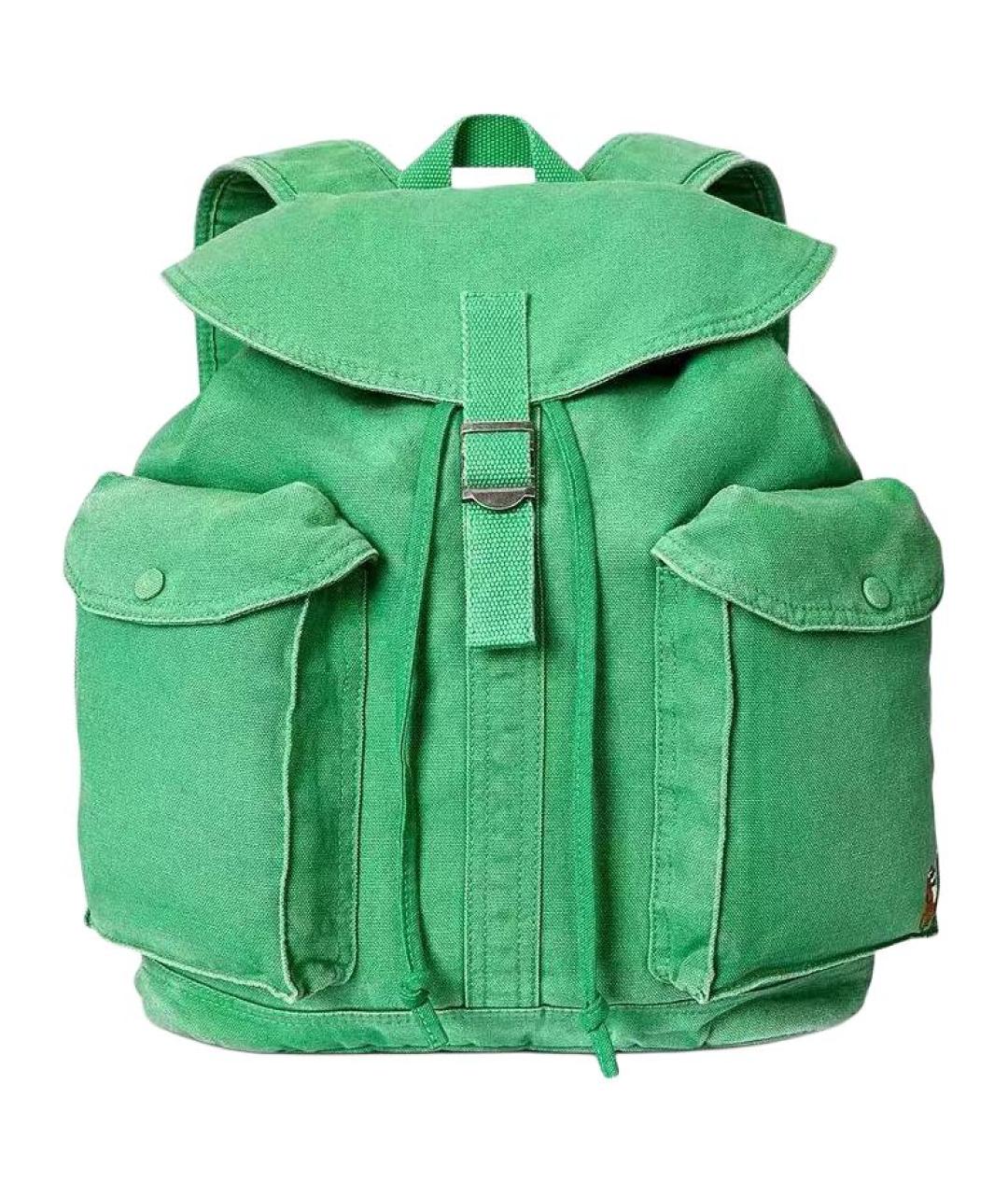 POLO RALPH LAUREN Зеленый хлопковый рюкзак, фото 1