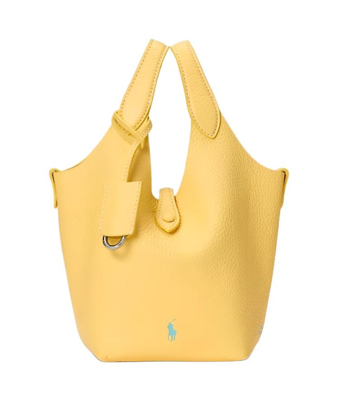 POLO RALPH LAUREN Желтая кожаная сумка через плечо, фото 1