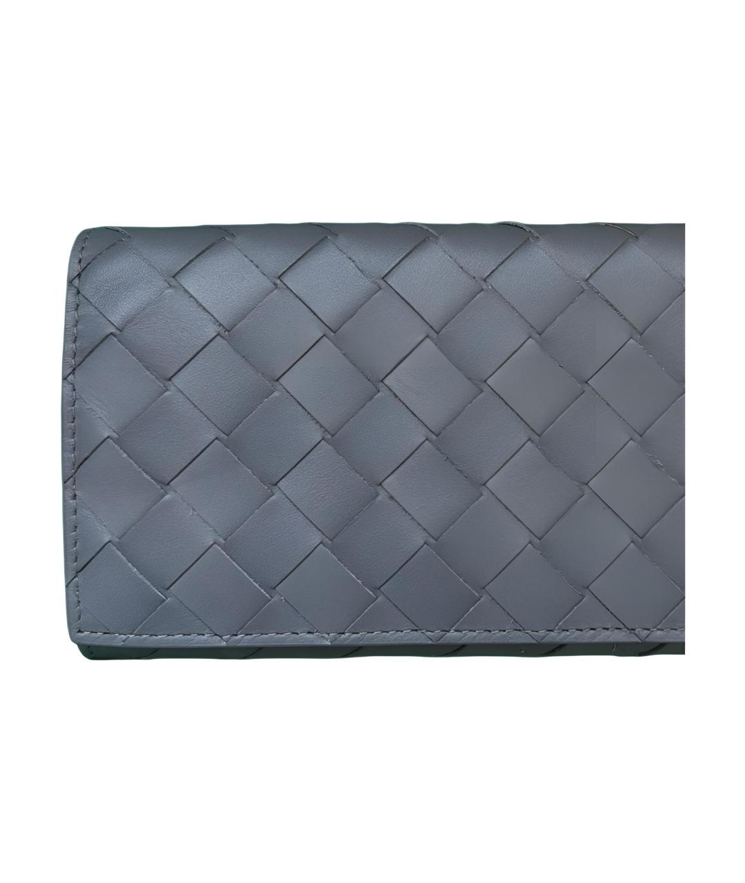 BOTTEGA VENETA Серый кожаный кошелек, фото 2