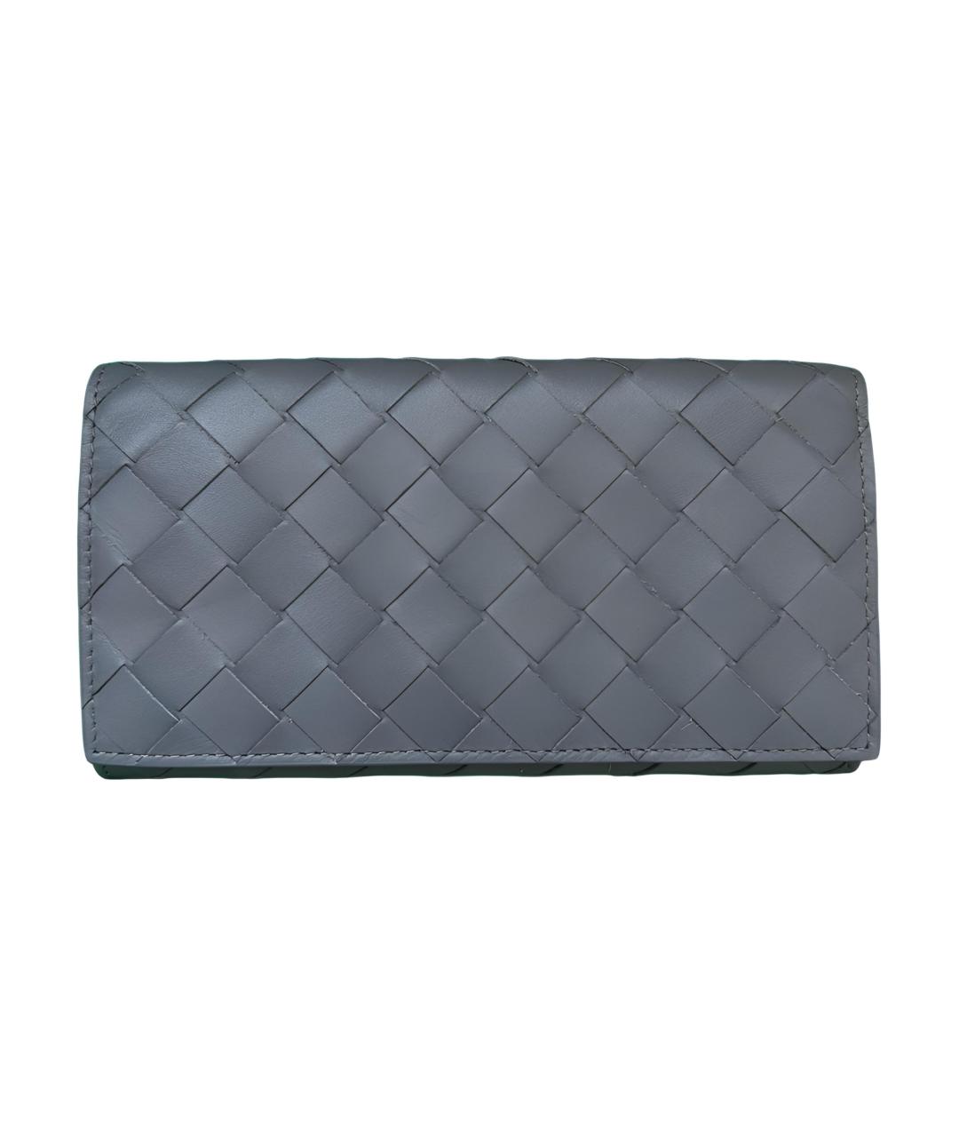 BOTTEGA VENETA Серый кожаный кошелек, фото 1