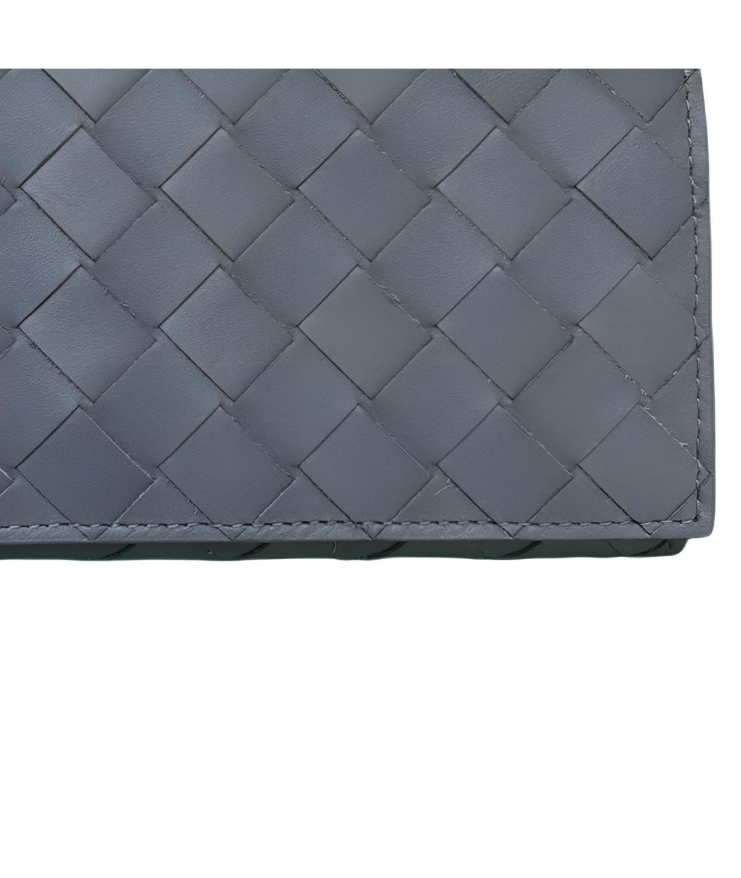 BOTTEGA VENETA Серый кожаный кошелек, фото 3