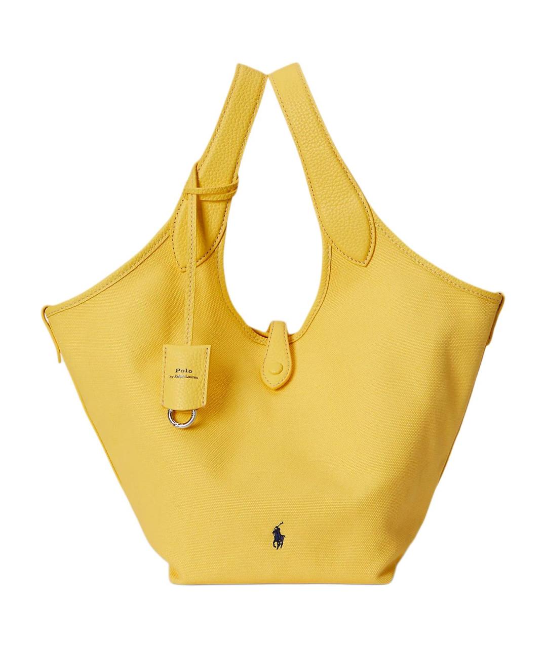 POLO RALPH LAUREN Желтая хлопковая сумка через плечо, фото 1
