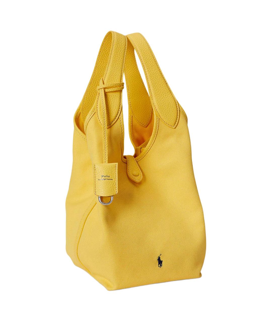 POLO RALPH LAUREN Желтая хлопковая сумка через плечо, фото 2