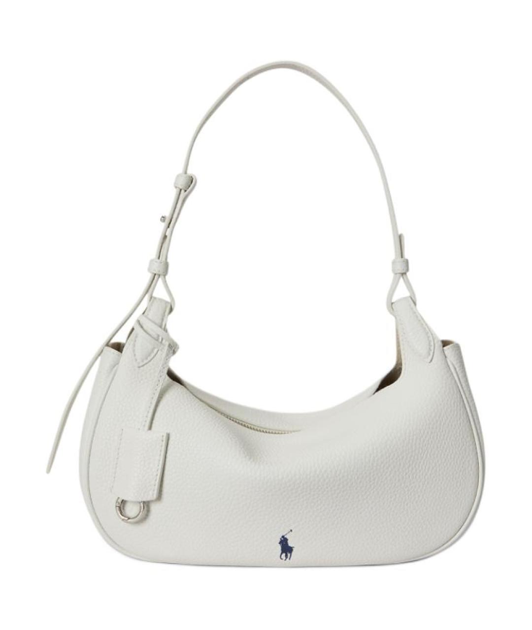 POLO RALPH LAUREN Белая кожаная сумка через плечо, фото 1