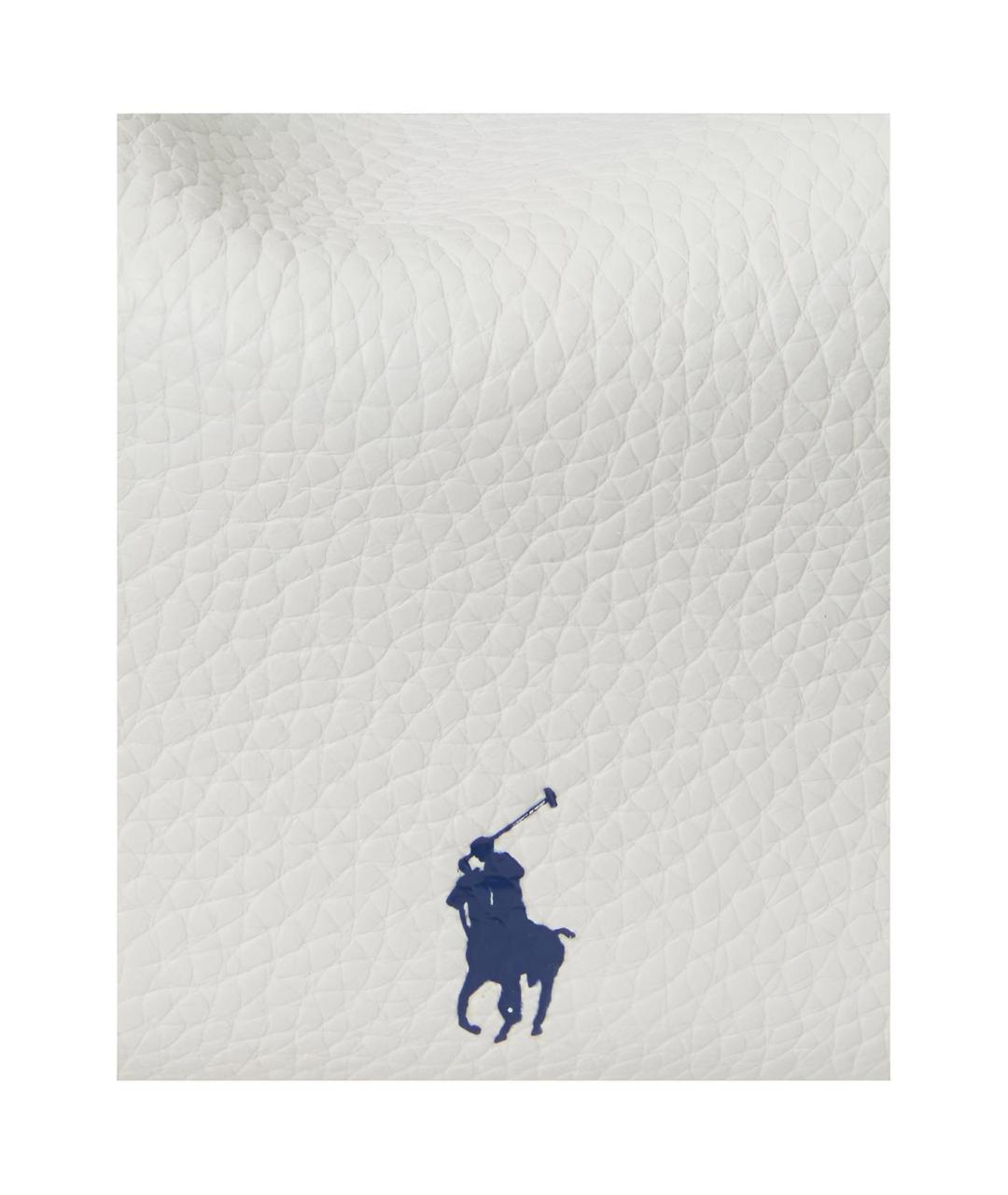 POLO RALPH LAUREN Белая кожаная сумка через плечо, фото 4