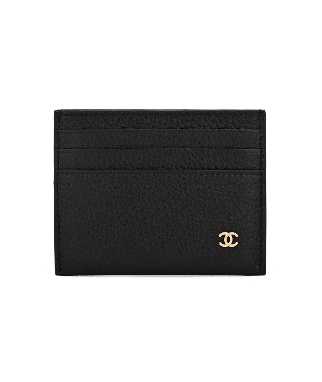 CHANEL Черный кожаный кардхолдер, фото 1