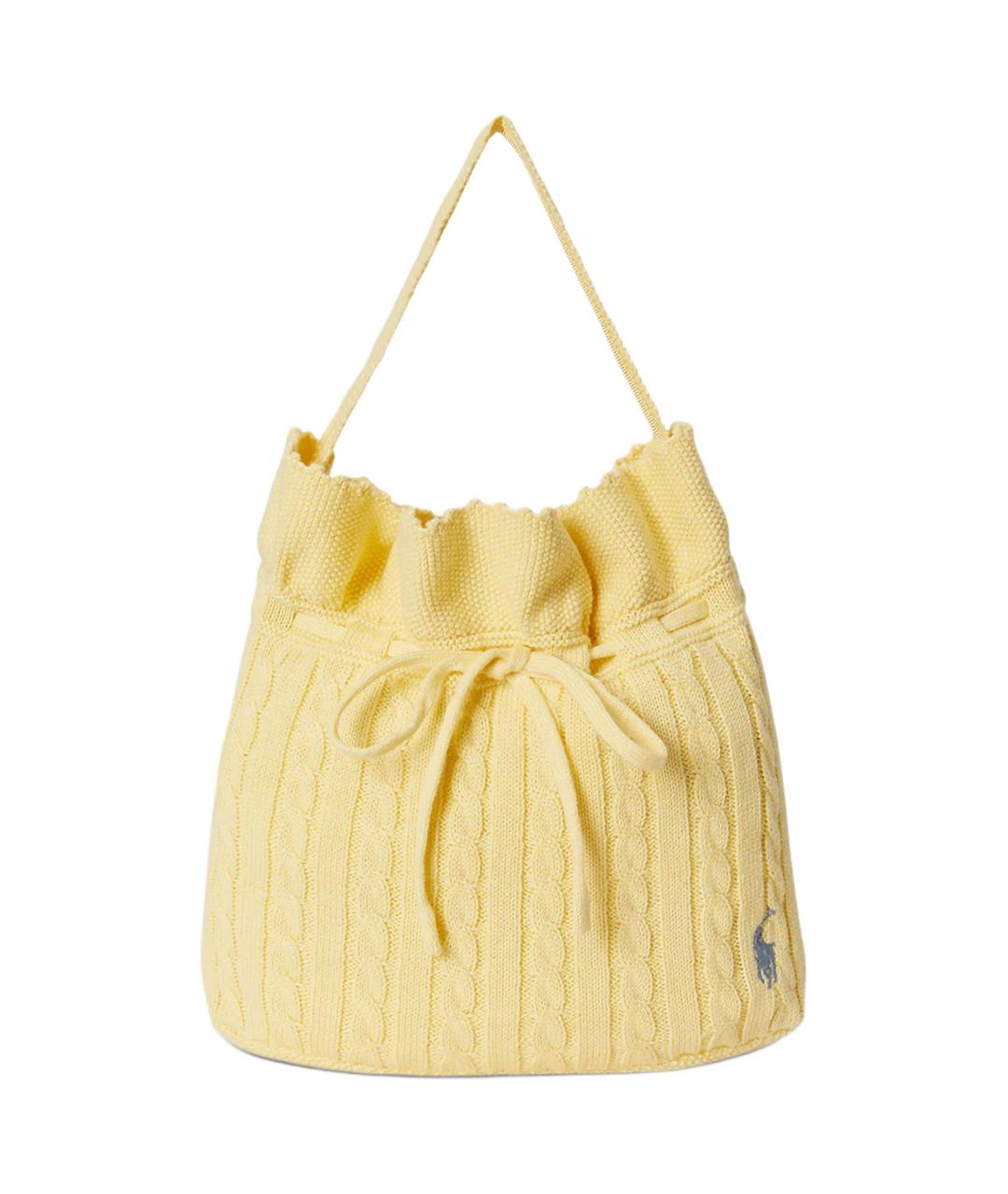 POLO RALPH LAUREN Желтая хлопковая сумка через плечо, фото 1
