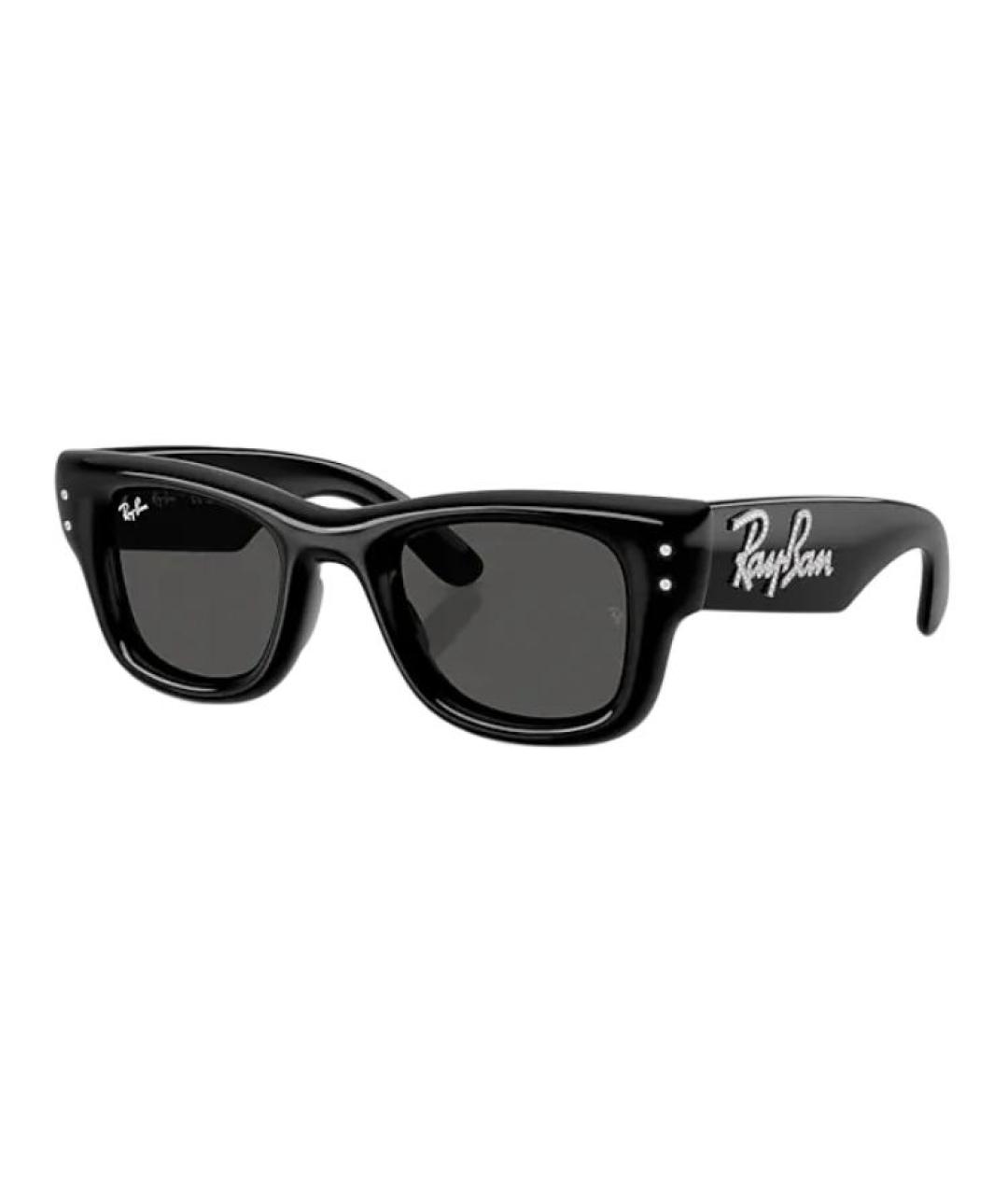 RAY BAN Черные пластиковые солнцезащитные очки, фото 1