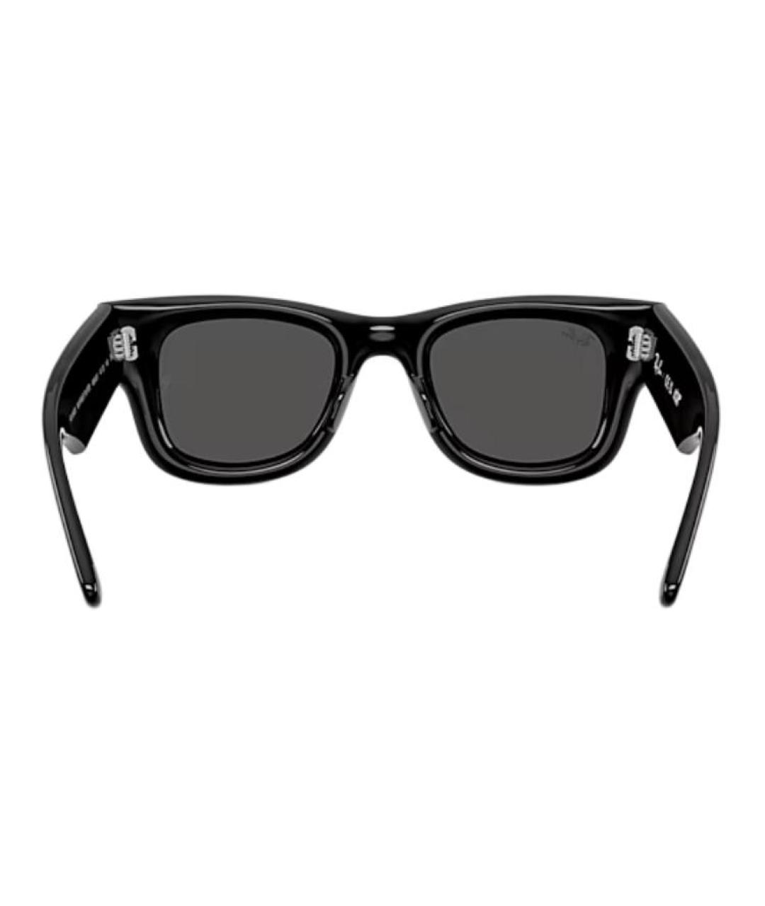 RAY BAN Черные пластиковые солнцезащитные очки, фото 4