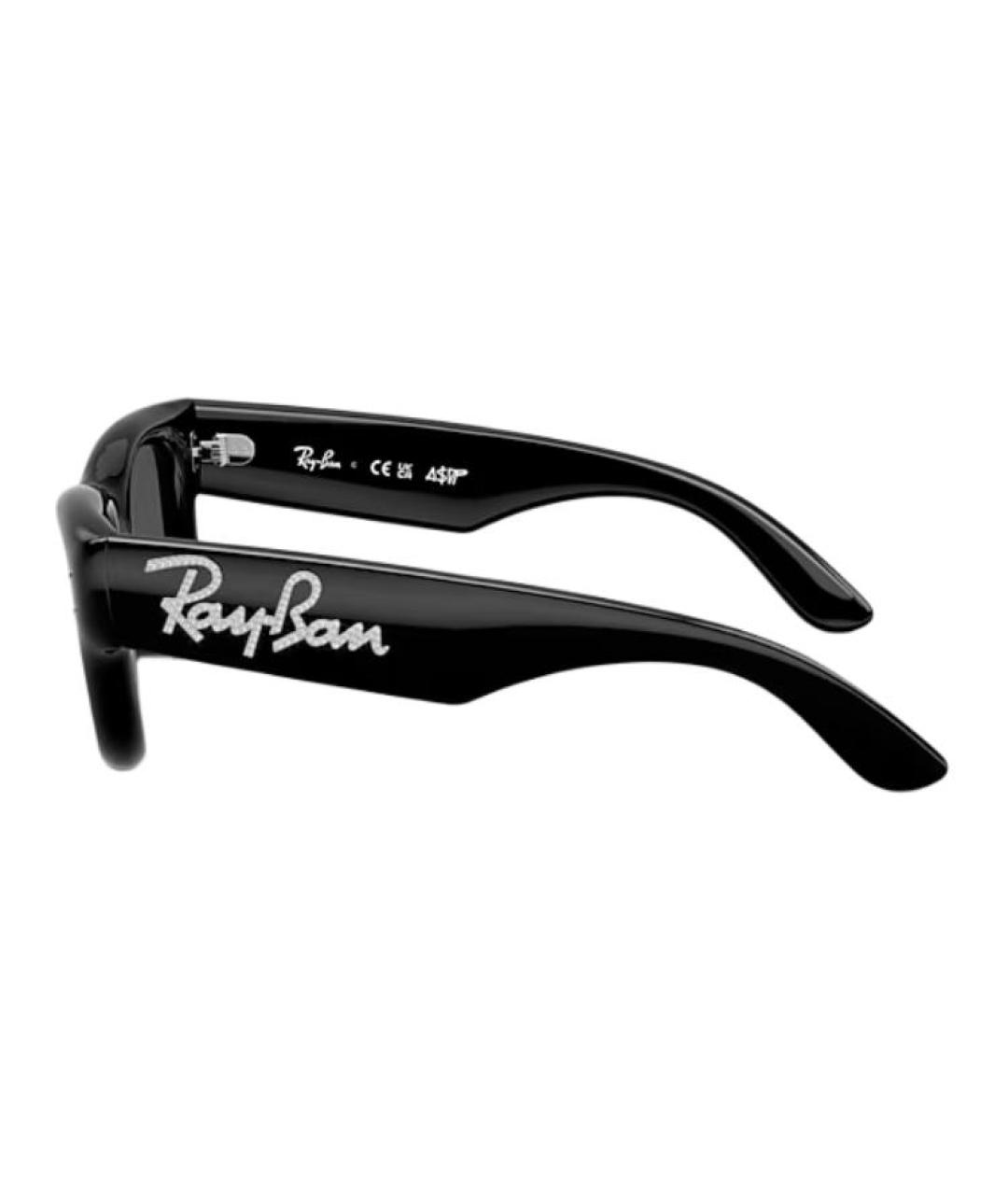 RAY BAN Черные пластиковые солнцезащитные очки, фото 3