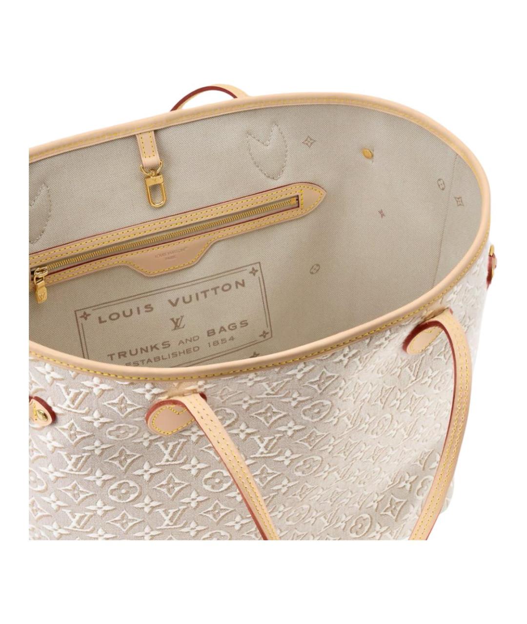 LOUIS VUITTON Бежевая сумка через плечо из канвы, фото 5