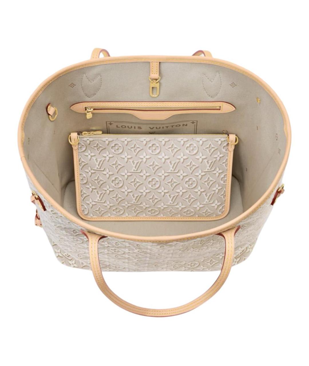 LOUIS VUITTON Бежевая сумка через плечо из канвы, фото 4
