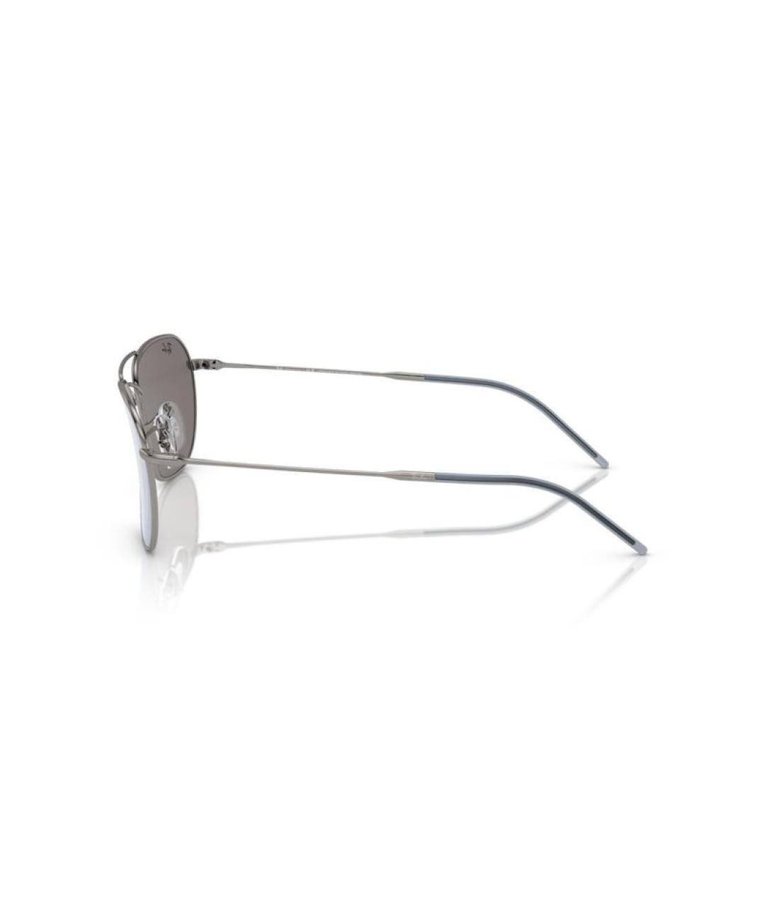 RAY BAN Серые металлические солнцезащитные очки, фото 3