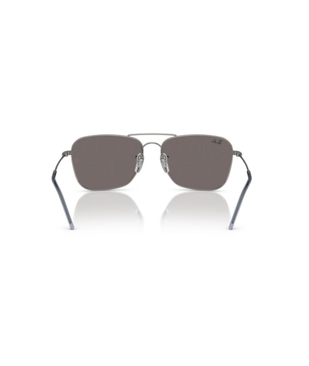 RAY BAN Серые металлические солнцезащитные очки, фото 2