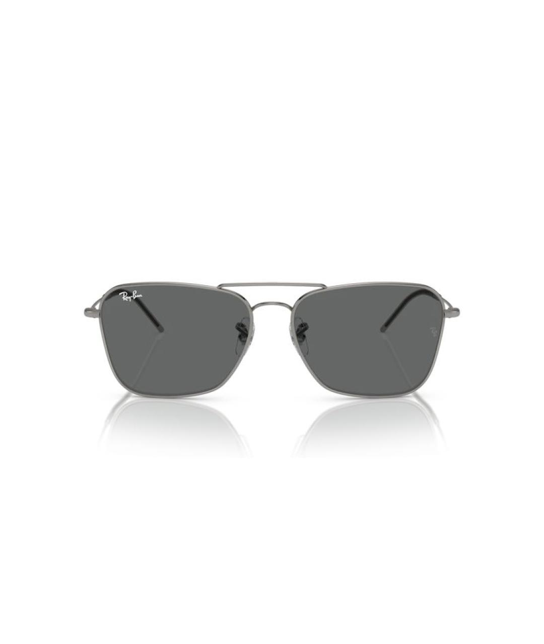 RAY BAN Серые металлические солнцезащитные очки, фото 5